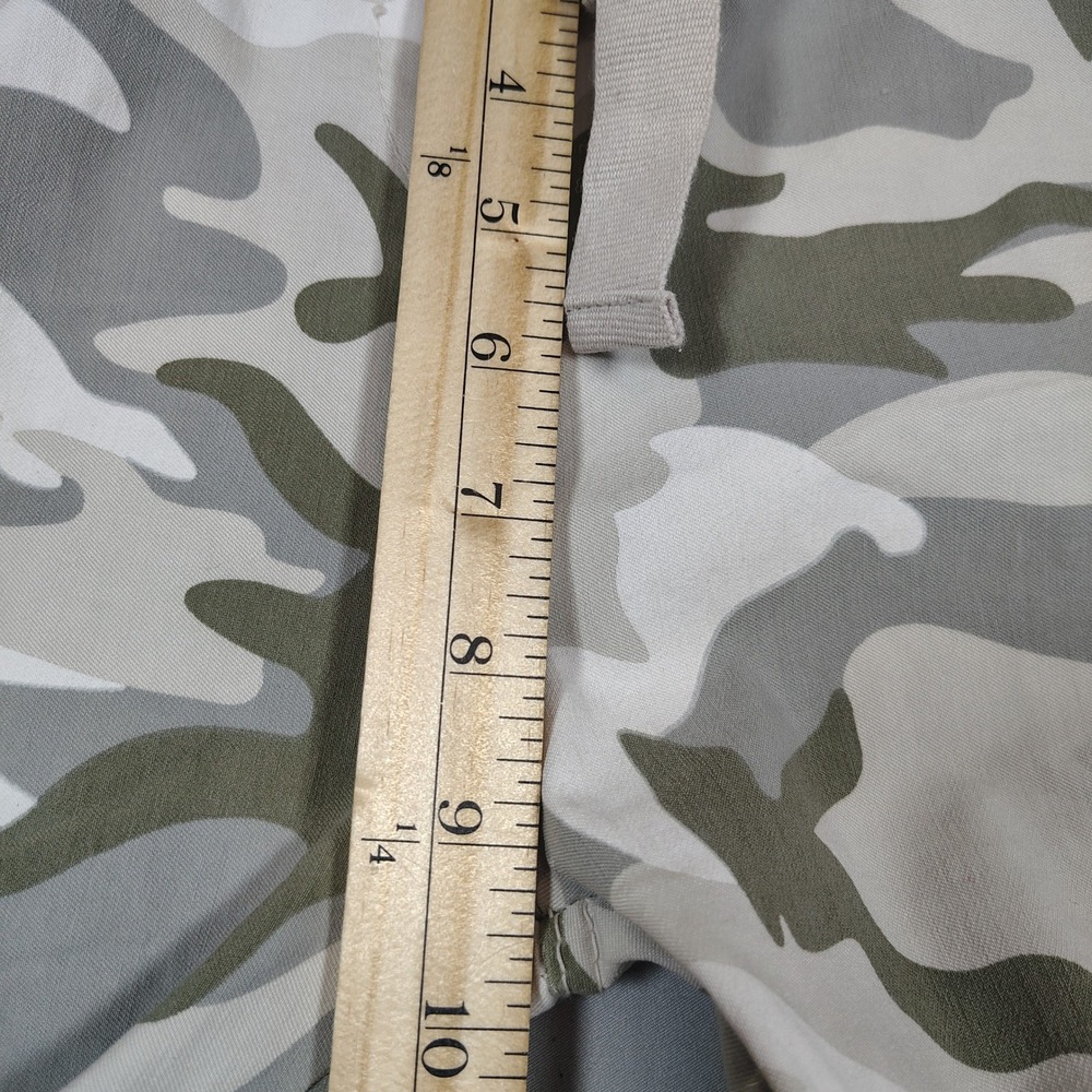 Free for Humanity Jogger Pants Women M Grey Camo Drawstring Viscose Blend Italy - Picture 7 of 8